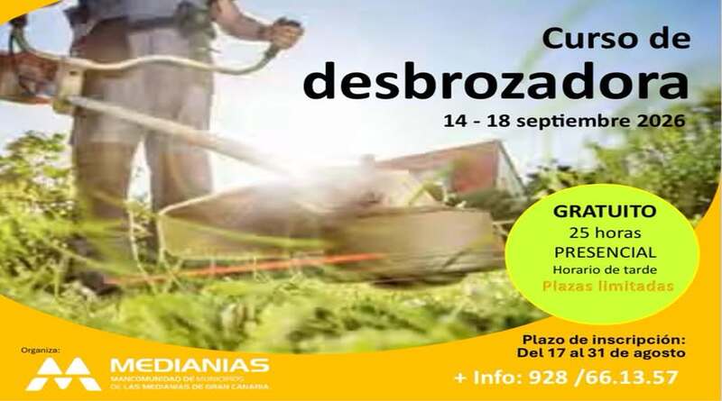 CURSO DE DESBROZADORA DE LA MACOMUNIDAD DE MEDIAN&Iacute;AS