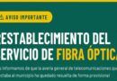 RESTABLECIMIENTO DEL SERVICIO DE FIBRA &Oacute;PTICA