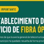 RESTABLECIMIENTO DEL SERVICIO DE FIBRA &Oacute;PTICA
