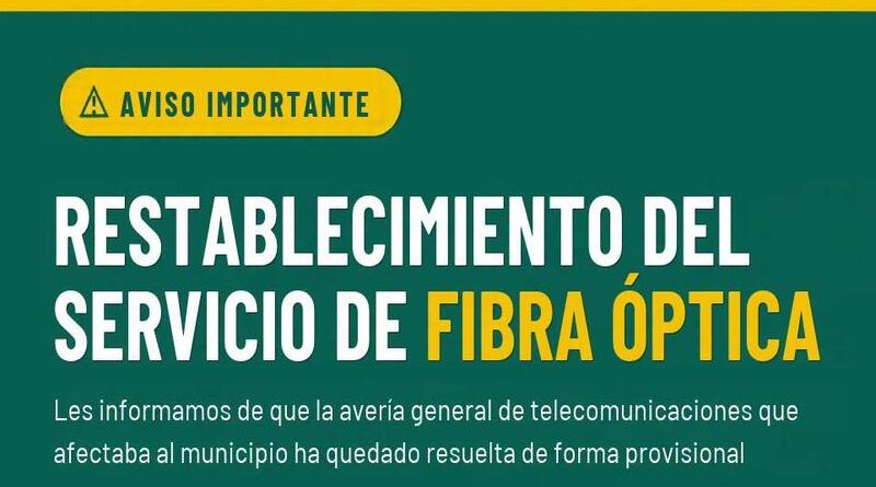 RESTABLECIMIENTO DEL SERVICIO DE FIBRA &Oacute;PTICA